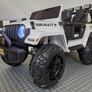 COCHE INFANTIL 2 PLAZAS JEEP GRAVITY 12V, RC, ASIENTO CON FUNDA, GOMA -  INDA5-KI4JEEPGRAVITY - XMX618